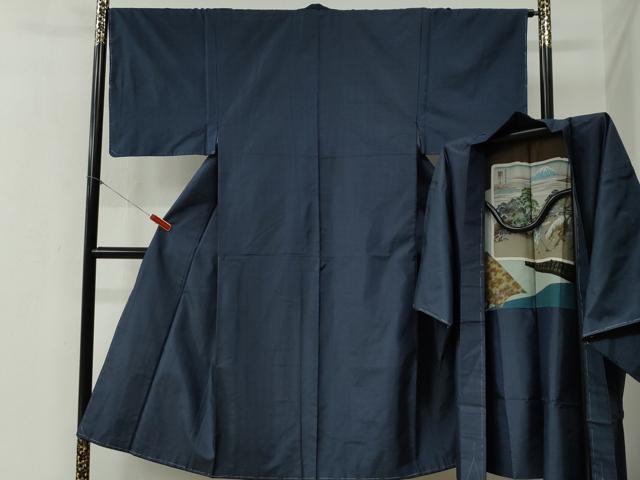 平和屋着物●男性　本場大島紬　アンサンブル　80亀甲　総詰め　正絹　逸品　未使用　CABB4390yc