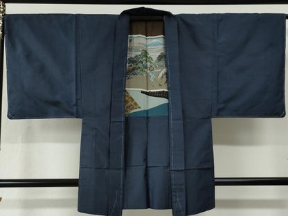 平和屋着物●男性　本場大島紬　アンサンブル　80亀甲　総詰め　正絹　逸品　未使用　CABB4390yc