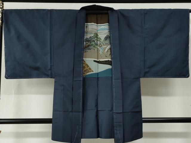 平和屋着物●男性　本場大島紬　アンサンブル　80亀甲　総詰め　正絹　逸品　未使用　CABB4390yc