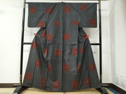 平和屋着物●本場大島紬 立涌吉祥舞花文 正絹 逸品 未使用 CABB4394yc
