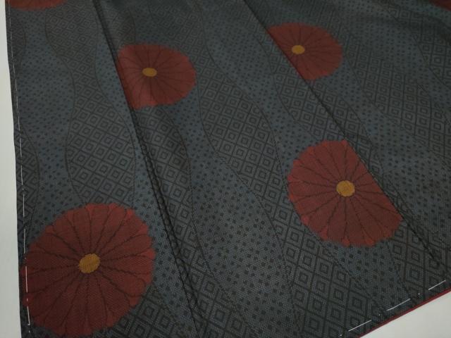 平和屋着物●本場大島紬 立涌吉祥舞花文 正絹 逸品 未使用 CABB4394yc