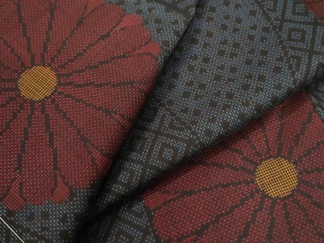 平和屋着物●本場大島紬 立涌吉祥舞花文 正絹 逸品 未使用 CABB4394yc