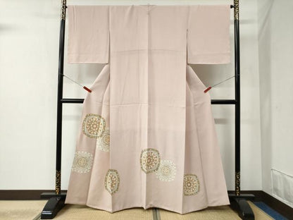 平和屋着物●豪華色留袖　駒刺繍　正倉院花唐草文　金彩　正絹　逸品　未使用　CABB4403yc