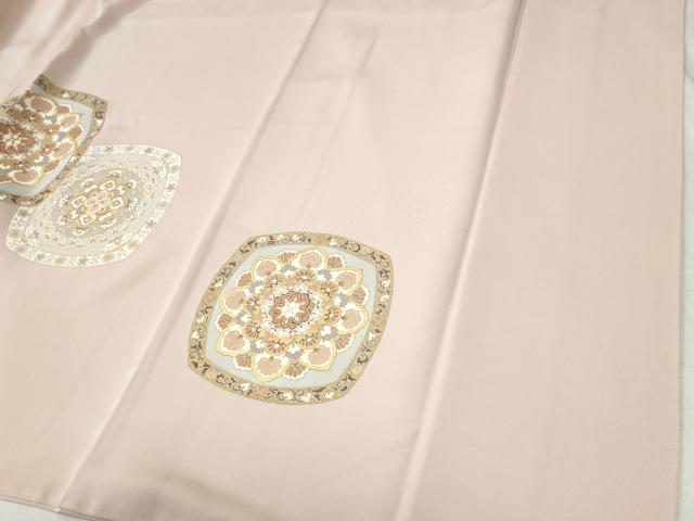 平和屋着物●豪華色留袖　駒刺繍　正倉院花唐草文　金彩　正絹　逸品　未使用　CABB4403yc
