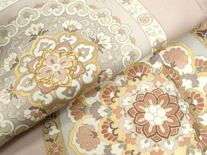 平和屋着物●豪華色留袖　駒刺繍　正倉院花唐草文　金彩　正絹　逸品　未使用　CABB4403yc