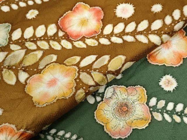 平和屋着物●訪問着 辻が花 絞り 暈し染め 正絹 逸品 未使用 CABB4408yc