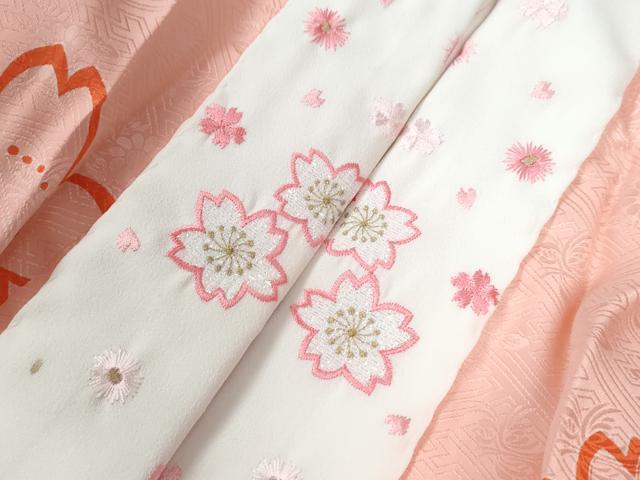 平和屋着物●長襦袢 袷 小谷荘夢作 花兎 半衿刺繍 反端付き 正絹 逸品 未使用 CABB4416yc