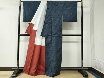 平和屋着物●本場大島紬 7マルキ 網目松文 正絹 逸品 CABB4420yc