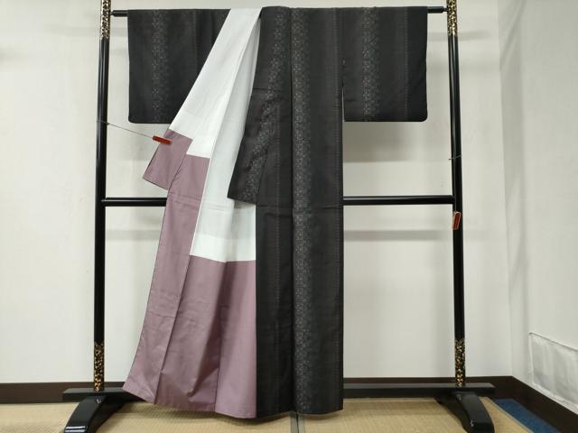 平和屋着物●上質な紬 花唐草文 正絹 逸品 CABB4429yc