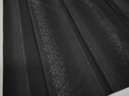平和屋着物●上質な紬 花唐草文 正絹 逸品 CABB4429yc