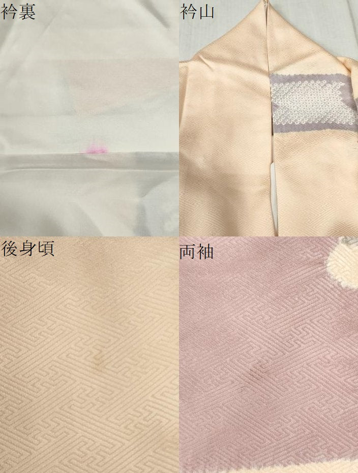 平和屋着物●訪問着 総刺繍 絞り 霞草花文 金彩 正絹 逸品 CABB4430yc