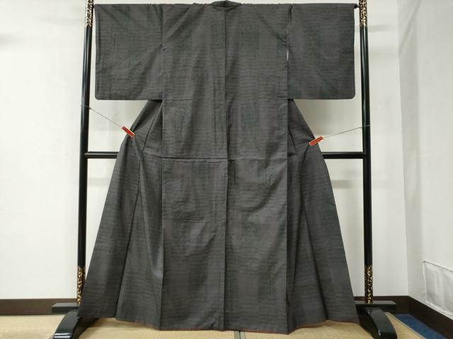 平和屋着物●本場大島紬　9マルキ　霞文　正絹　逸品　CABB4431yc