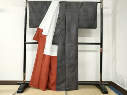平和屋着物●本場大島紬　9マルキ　霞文　正絹　逸品　CABB4431yc