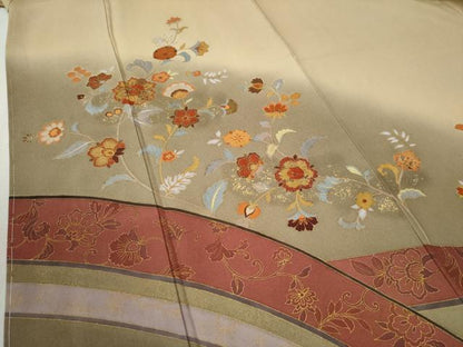 平和屋着物●ファッションデザイナー　HIROKO KOSHINO　コシノヒロコ　訪問着　花唐草文　暈し染め　金彩　正絹　逸品　未使用　CABB4432yc