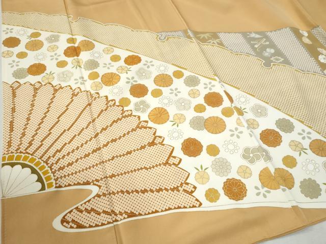 平和屋着物●豪華色留袖　駒刺繍　雪輪舞花文　金彩　正絹　逸品　CABB4433yc