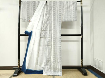 平和屋着物●上質な紬　吉祥間道　正絹　逸品　CABB4440yc
