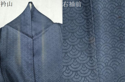 平和屋着物●訪問着　絞り　笹花文　正絹　逸品　CABB4441yc