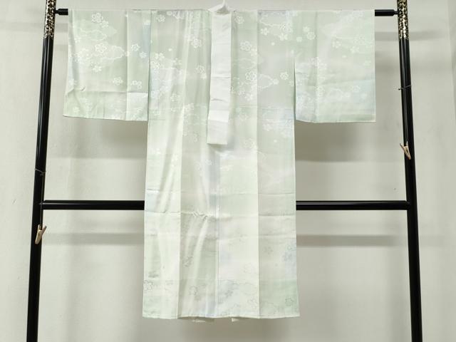 平和屋着物●長襦袢　無双仕立て　雲取り舞花地紋　暈し染め　正絹　逸品　未使用　CABB4454yc