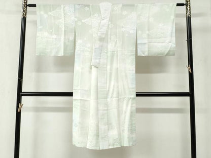 平和屋着物●長襦袢　無双仕立て　雲取り舞花地紋　暈し染め　正絹　逸品　未使用　CABB4454yc