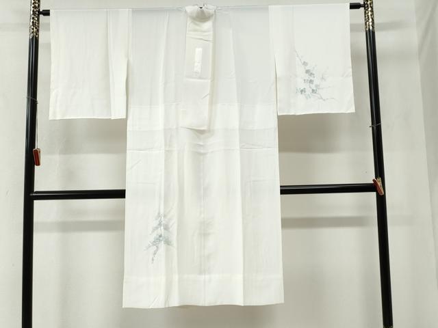 平和屋着物●長襦袢 無双仕立て 手描き 松梅文 正絹 逸品 未使用 CABB4458yc