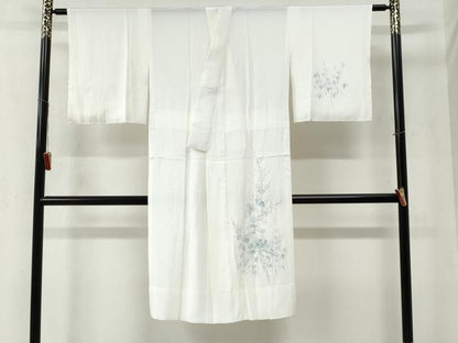 平和屋着物●長襦袢 無双仕立て 手描き 松梅文 正絹 逸品 未使用 CABB4458yc