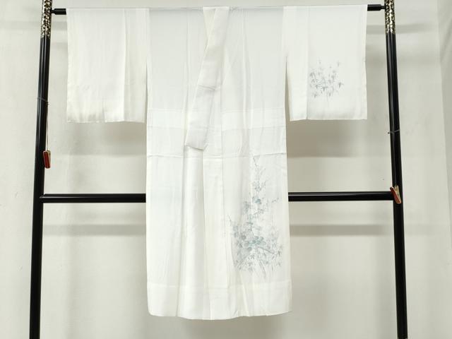 平和屋着物●長襦袢 無双仕立て 手描き 松梅文 正絹 逸品 未使用 CABB4458yc