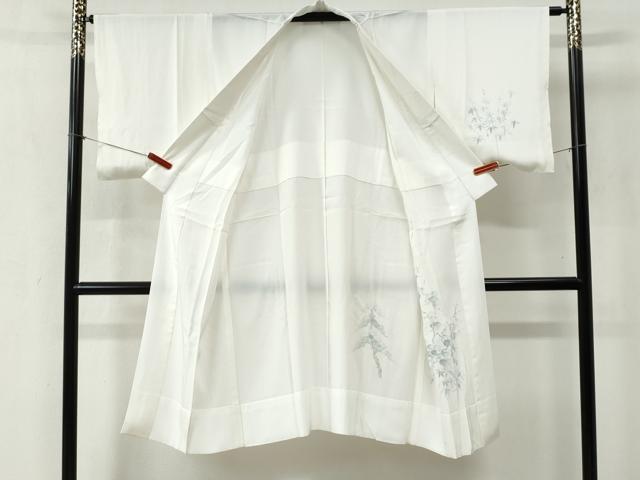 平和屋着物●長襦袢 無双仕立て 手描き 松梅文 正絹 逸品 未使用 CABB4458yc