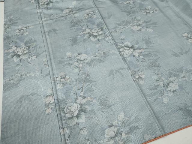 平和屋着物●本場大島紬 白大島 7マルキ 総絣 枝花文 正絹 逸品 CABB4460yc