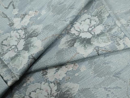 平和屋着物●本場大島紬 白大島 7マルキ 総絣 枝花文 正絹 逸品 CABB4460yc
