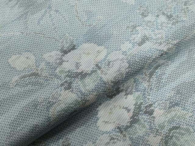 平和屋着物●本場大島紬 白大島 7マルキ 総絣 枝花文 正絹 逸品 CABB4460yc