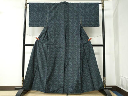 平和屋着物●本場大島紬 枝花文 正絹 逸品 未使用 CABB4461yc