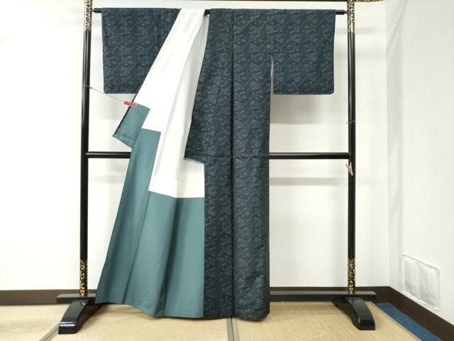 平和屋着物●本場大島紬 枝花文 正絹 逸品 未使用 CABB4461yc
