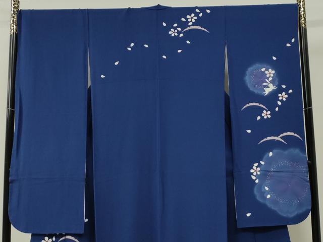 平和屋着物●豪華振袖・長襦袢・袋帯・重ね衿・帯締め・帯揚げセット　跳兎舞桜文　暈し染め　金彩　鈴乃屋扱い 　正絹　逸品　CABB4466yc