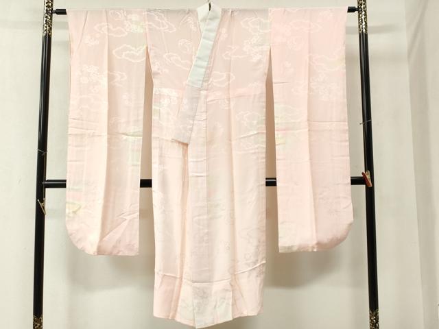 平和屋着物●豪華振袖・長襦袢・袋帯・重ね衿・帯締め・帯揚げセット　跳兎舞桜文　暈し染め　金彩　鈴乃屋扱い 　正絹　逸品　CABB4466yc