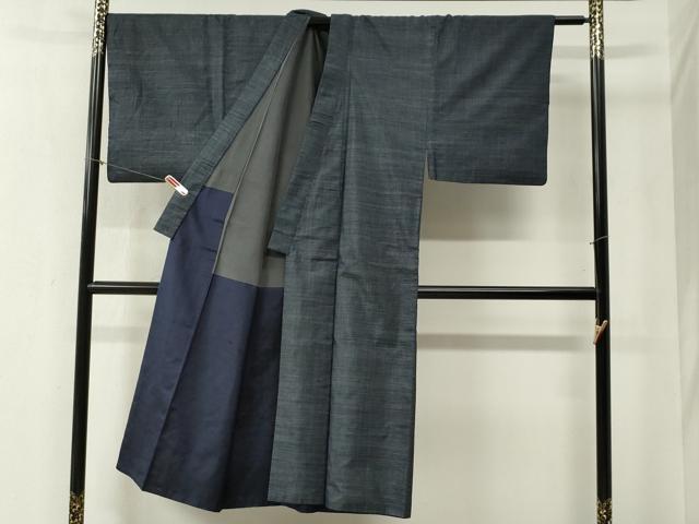 平和屋着物●男性　本場大島紬　アンサンブル　80亀甲　総詰め　正絹　逸品　CABB4471yc