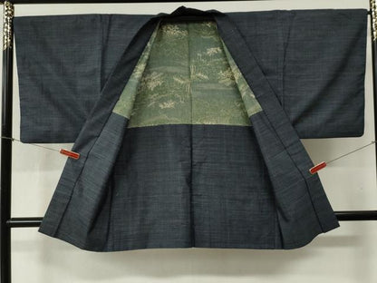 平和屋着物●男性　本場大島紬　アンサンブル　80亀甲　総詰め　正絹　逸品　CABB4471yc