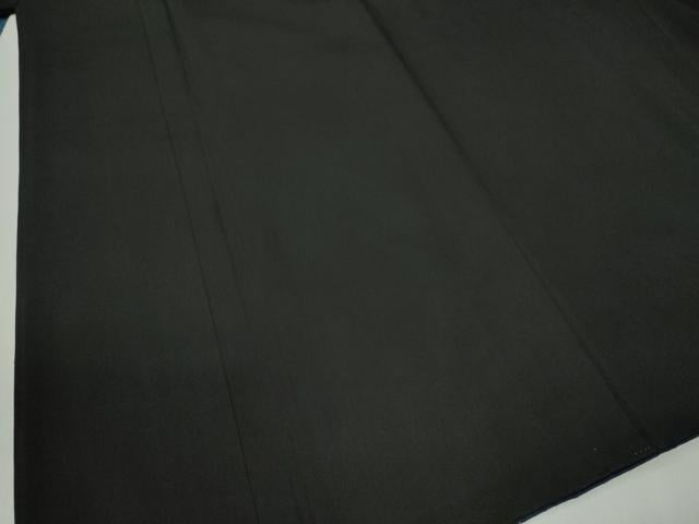 平和屋着物●男性　黒紋付　羽織セット　羽裏：浜松文　正絹　逸品　CABB4472yc