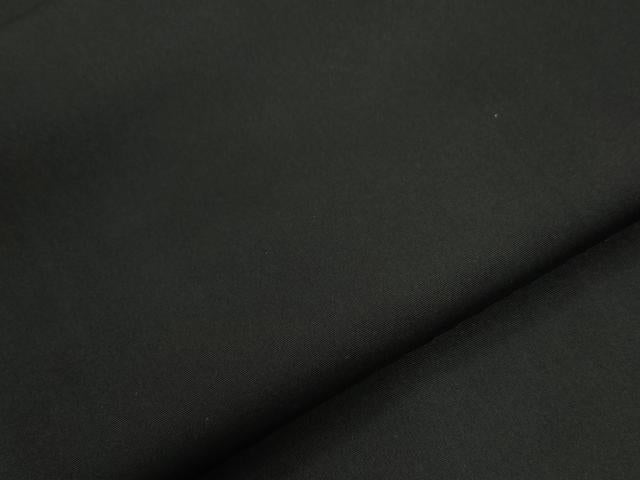 平和屋着物●男性　黒紋付　羽織セット　羽裏：浜松文　正絹　逸品　CABB4472yc