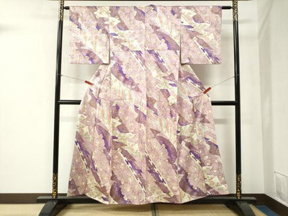 平和屋着物●創業460年・千總　小紋　水車花唐草文　金彩　伊勢丹扱い　正絹　逸品　CABB4473yc