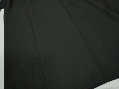 平和屋着物●男性　黒紋付　羽織セット　作家物　羽裏：風景文　正絹　逸品　CABB4476yc