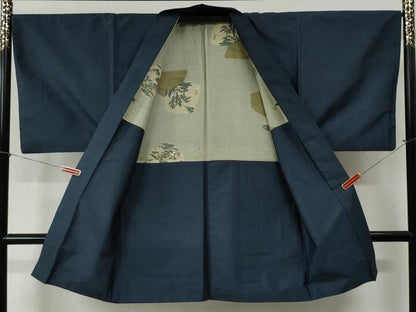 平和屋着物●男性　本場大島紬　アンサンブル　80亀甲　総詰め　正絹　逸品　CABB4478yc