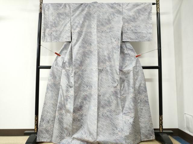 平和屋着物●都喜ヱ門 本場大島紬 7マルキ 総絣 霞草花文 藤絹織物謹製 正絹 逸品 未使用 CABB4486yc