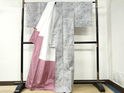 平和屋着物●都喜ヱ門 本場大島紬 7マルキ 総絣 霞草花文 藤絹織物謹製 正絹 逸品 未使用 CABB4486yc