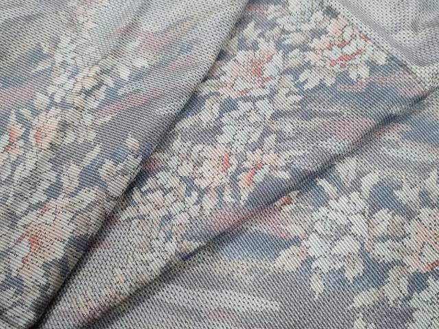 平和屋着物●都喜ヱ門 本場大島紬 7マルキ 総絣 霞草花文 藤絹織物謹製 正絹 逸品 未使用 CABB4486yc