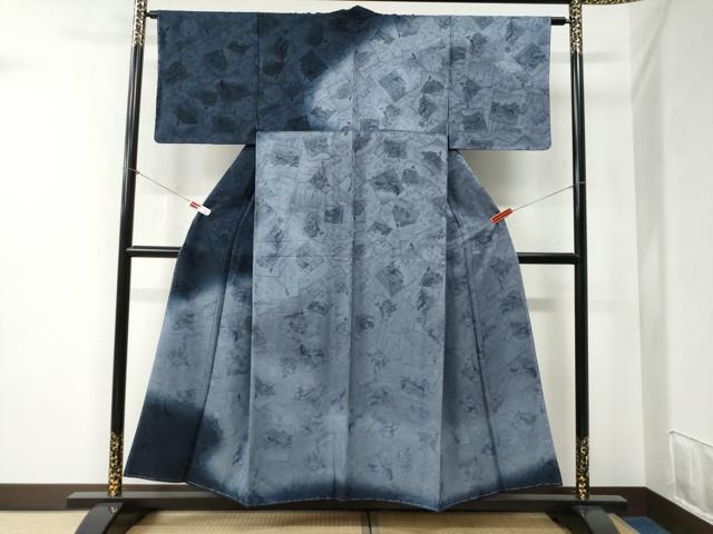 平和屋着物●訪問着　百人一首　暈し染め　正絹　逸品　未使用　CABB4487yc
