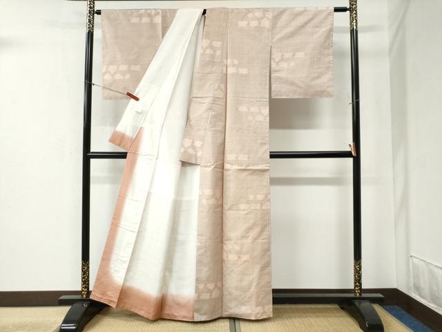 平和屋着物●本場大島紬　9マルキ　エ霞舞花文　正絹　逸品　未使用　CABB4490yc