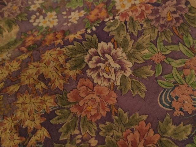 平和屋着物●友禅師・京の名工・伝統工芸士・樽本伊勢蔵　小紋　流水草花文　上代38万　ほていや扱い　反端付き　正絹　逸品　CABB4499yc