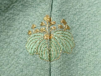 平和屋着物●訪問着　絞り　刺繍　遠山エ霞草花文　金彩　正絹　逸品　CABB4501yc
