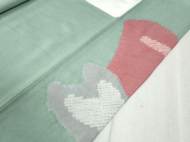 平和屋着物●訪問着　絞り　刺繍　遠山エ霞草花文　金彩　正絹　逸品　CABB4501yc 平和屋着物○訪問着 絞り 刺繍 遠山エ霞草花文 金彩 正絹 逸品 CABB4501yc
