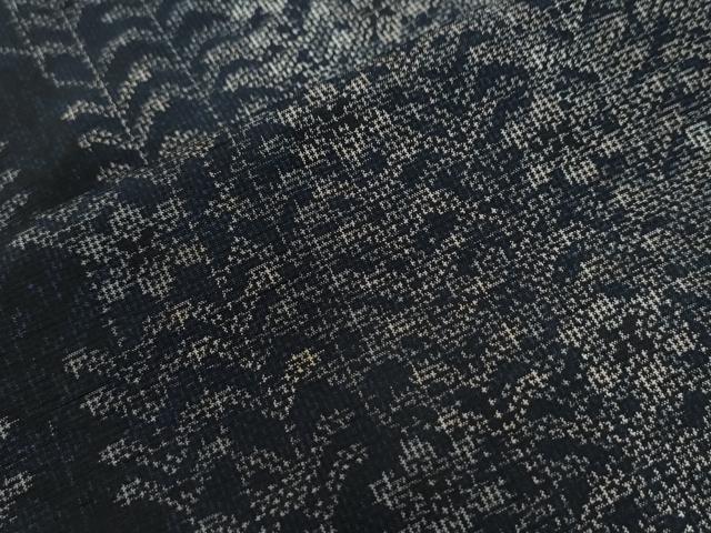 平和屋着物●上質な紬　草花文　正絹　逸品　CABB4508yc